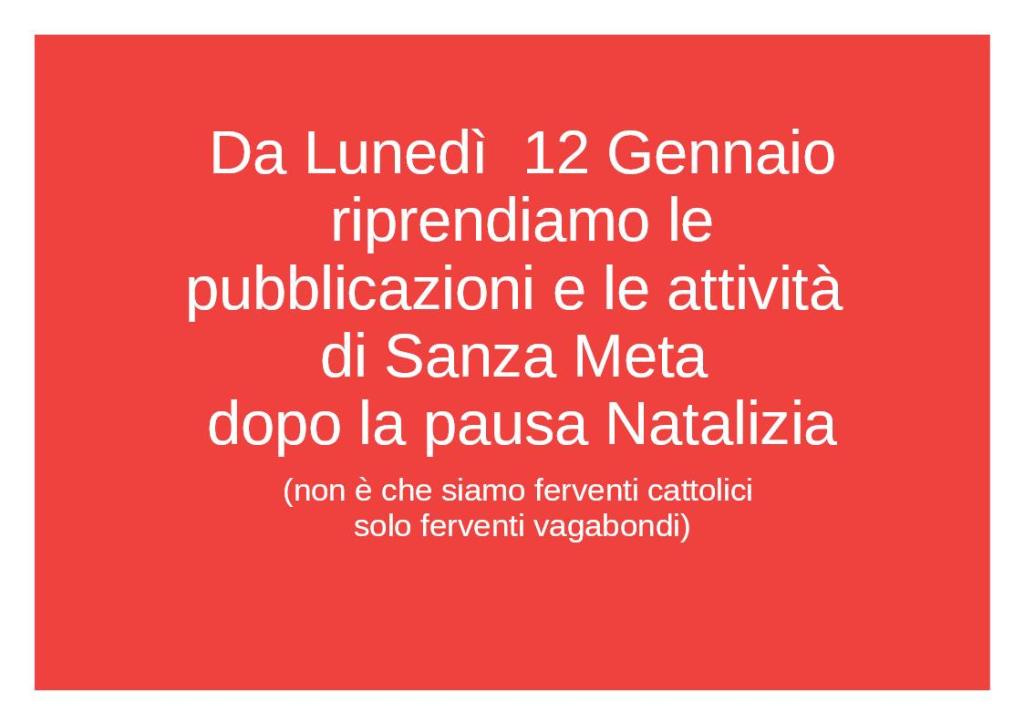 Ripresa delle attività